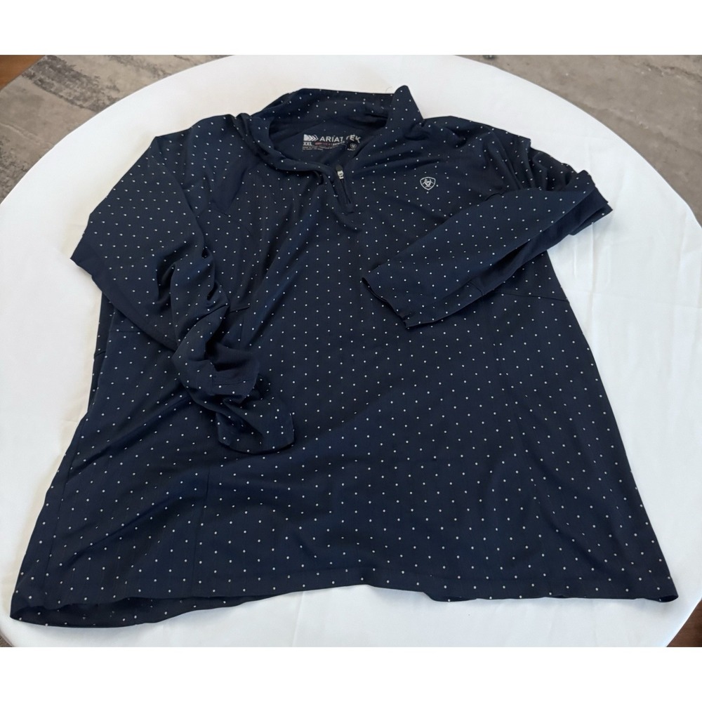 Ariat Tek Shirt Mens Blue Long Sleeve Performance Heat Series Sz XXL